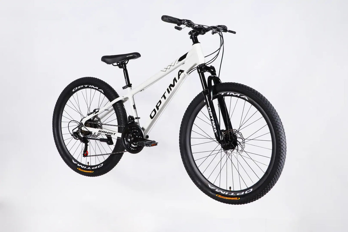 Велосипед AL 26" Optima BANDIT DD FR рама-13" бiлий з чорним 2026 (в мішку)
