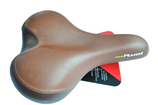 Kyivbike Сідло Velo City VL-6336 (261x192мм) "COMFORT" чорно-червоне, Plush, AFT