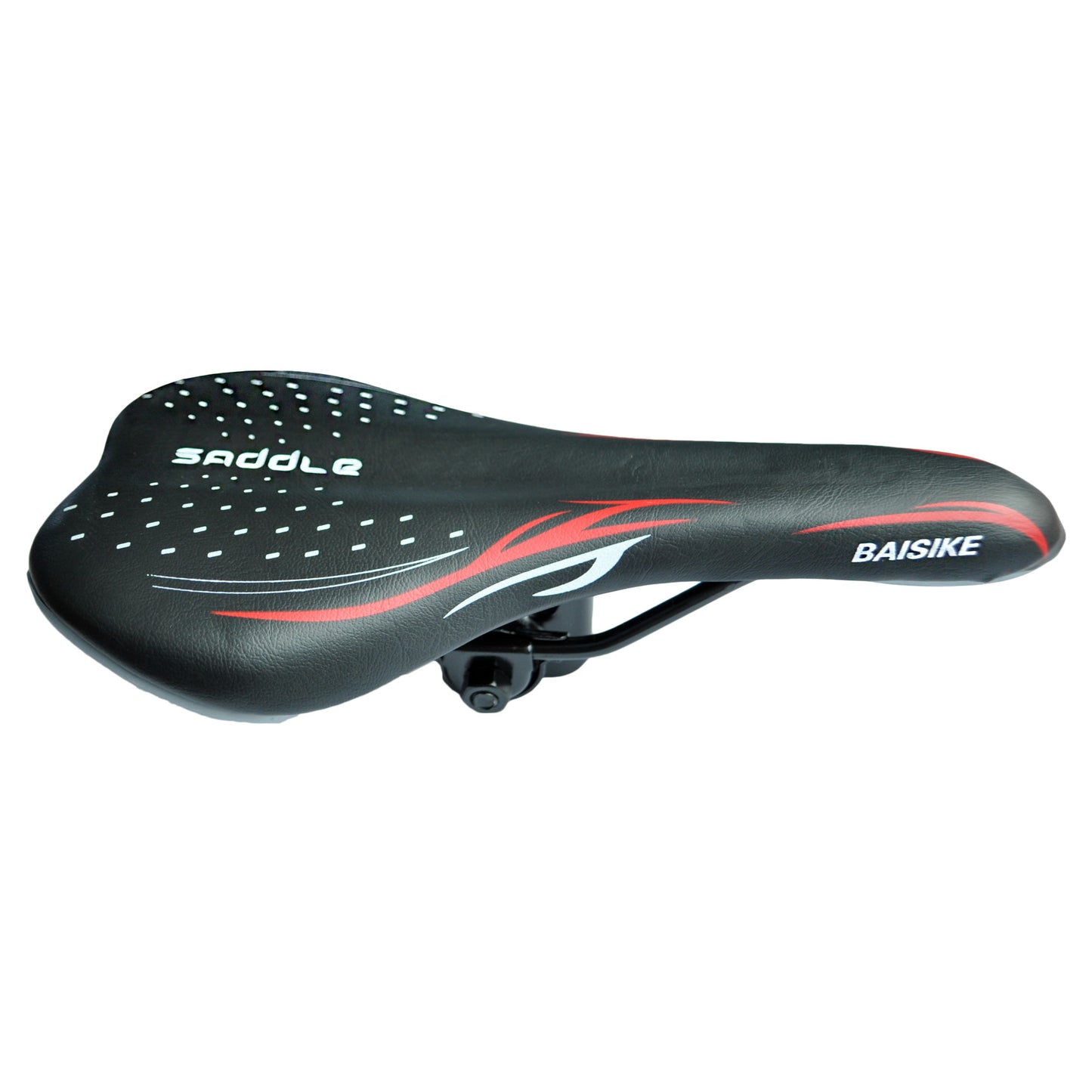 Kyivbike Сідло Baisike №559 жіночий орнамет з замком чорний/ білий