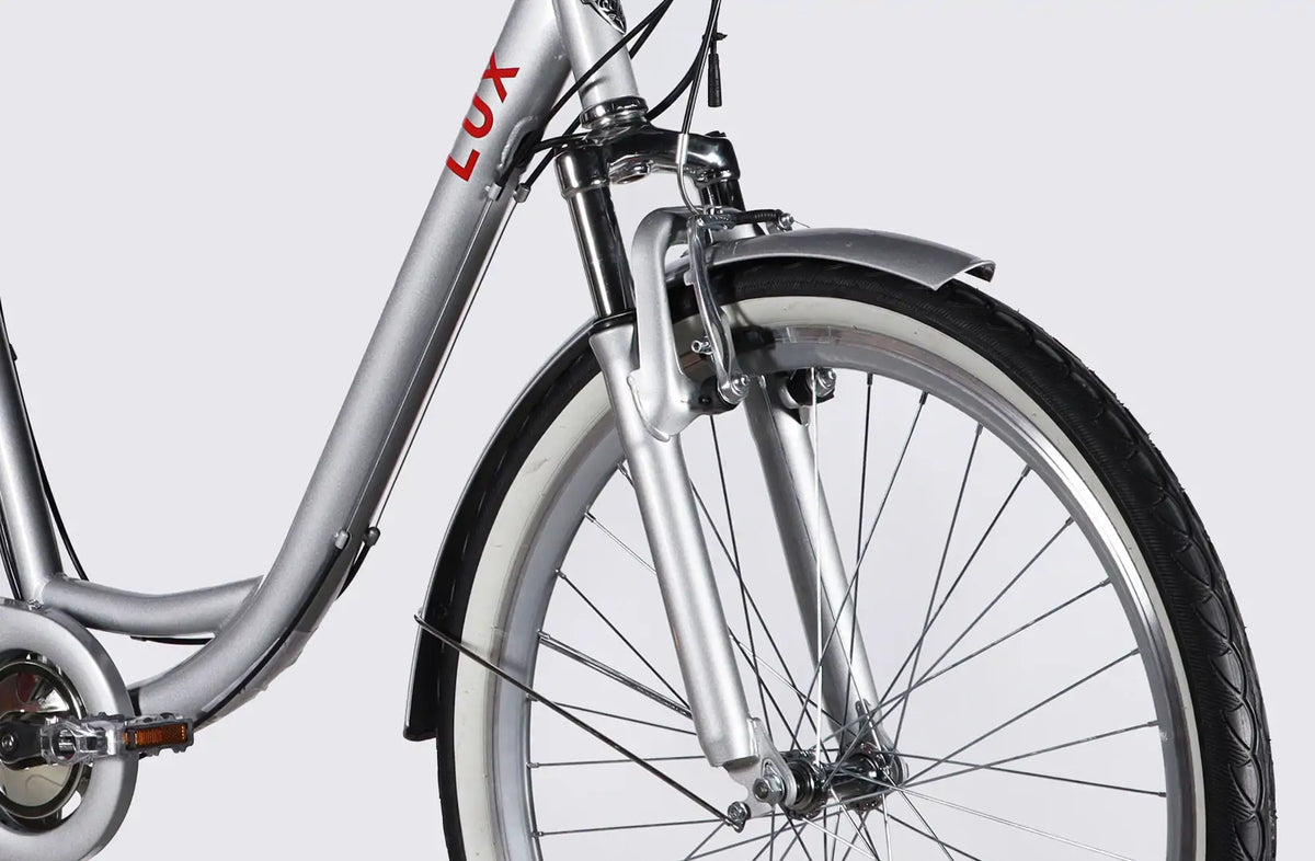 Велосипед з електроприводом 26" ST Dorozhnik eLUX Vbr FR рама-17" 36B 13А*г 500Вт срiблястий 2026