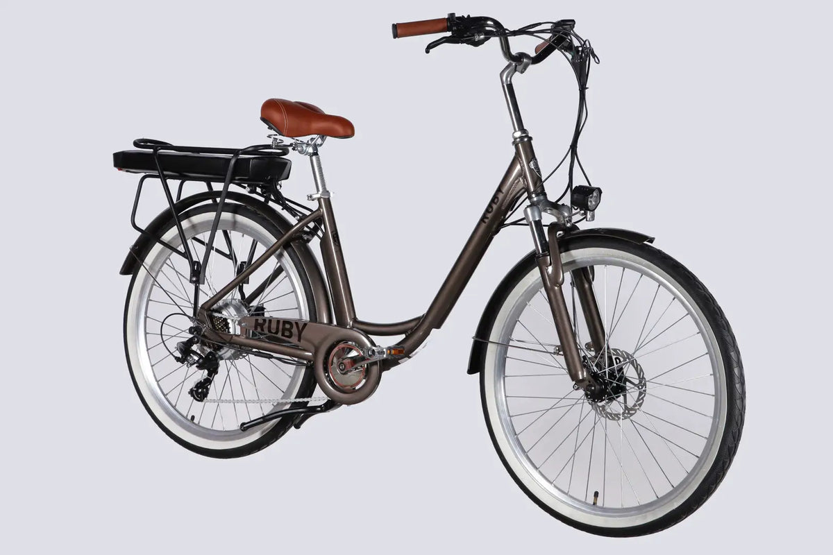 Велосипед з електроприводом 26" AL Dorozhnik eRUBY DD FR рама-17" 48B 15А*г 500Вт мокрий асфальт 2026