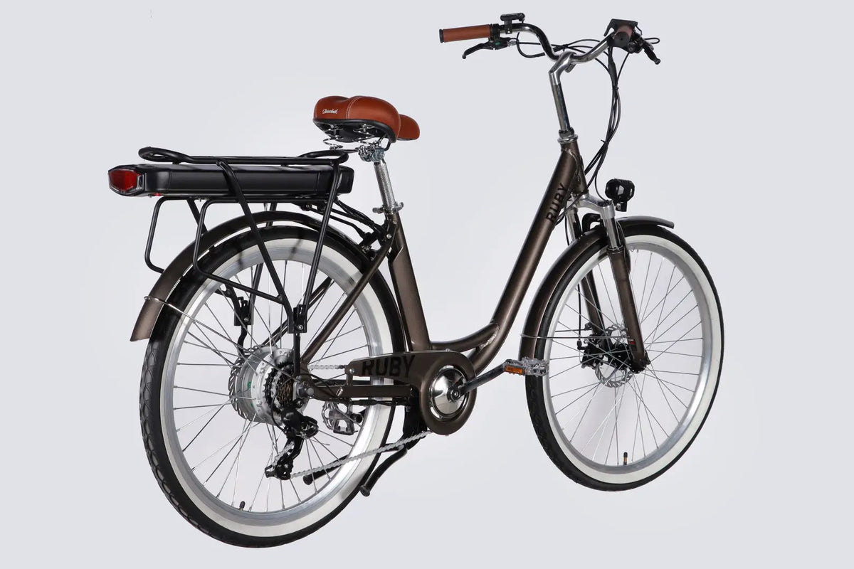 Велосипед з електроприводом 26" AL Dorozhnik eRUBY DD FR рама-17" 48B 15А*г 500Вт мокрий асфальт 2026