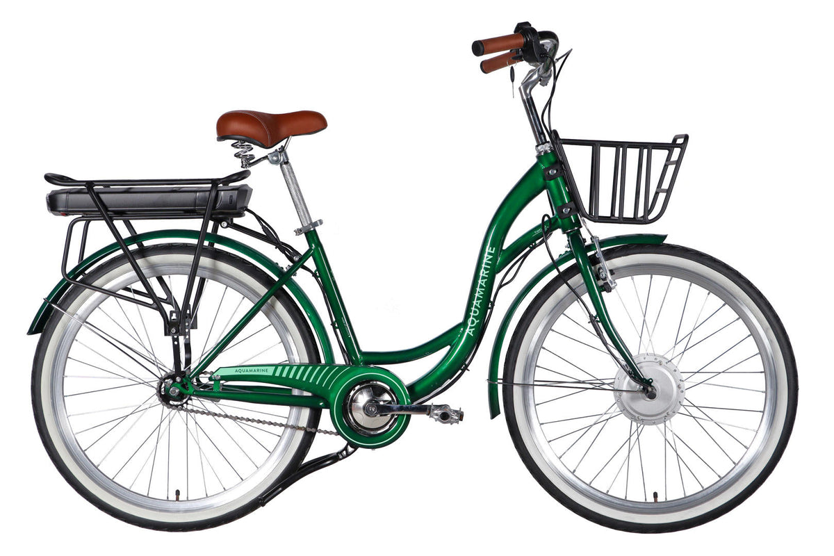 Велосипед з електроприводом 26" ST Dorozhnik eAQUAMARINE BH рама-17" 36B 13А*г 500Вт зелений YS 902 з кошиком 2026