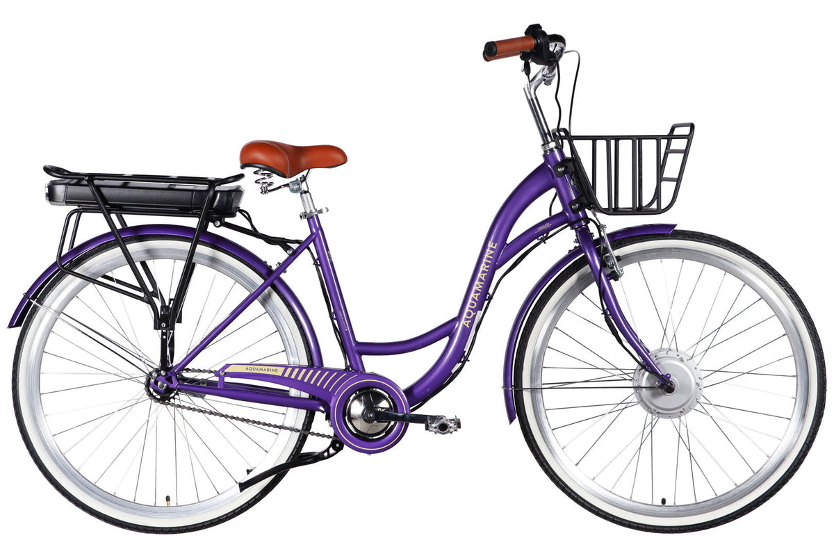 Велосипед з електроприводом 28" ST Dorozhnik eAQUAMARINE BH рама-19" 36B 13А*г 500Вт фіолетовий з кошиком 2026