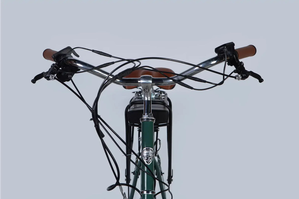 Велосипед уцінений з електроприводом 28" ST Dorozhnik eRETRO Vbr FR рама-19" 36B 13А*г 500Вт зелено-сірий 2026