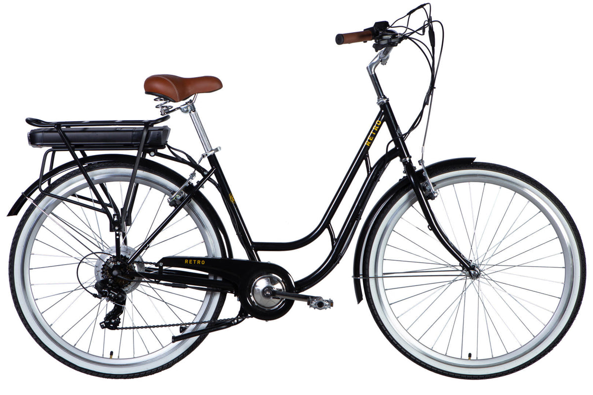 Велосипед з електроприводом 28" ST Dorozhnik eRETRO Vbr FR рама-19" 36B 13А*г 500Вт чорний 2026