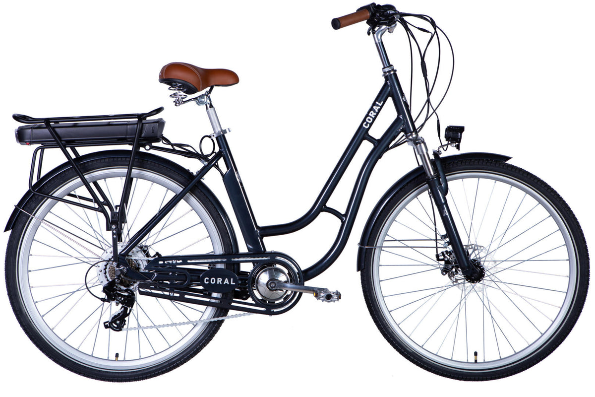 Велосипед з електроприводом 28" AL Dorozhnik eCORAL DD FR рама-19" 48B 13А*г 500Вт темно-сірий 2026