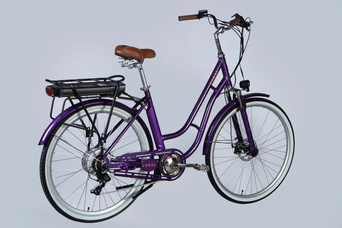 Велосипед з електроприводом 28" AL Dorozhnik eCORAL DD FR рама-19" 48B 17.5А*г 500Вт фіолетово-синій 2026
