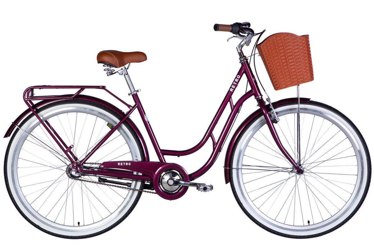 Велосипед ST 28" Dorozhnik RETRO PH рама-19" малиновий 2026