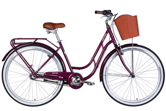 Велосипед ST 28" Dorozhnik RETRO PH рама-19" малиновий 2026