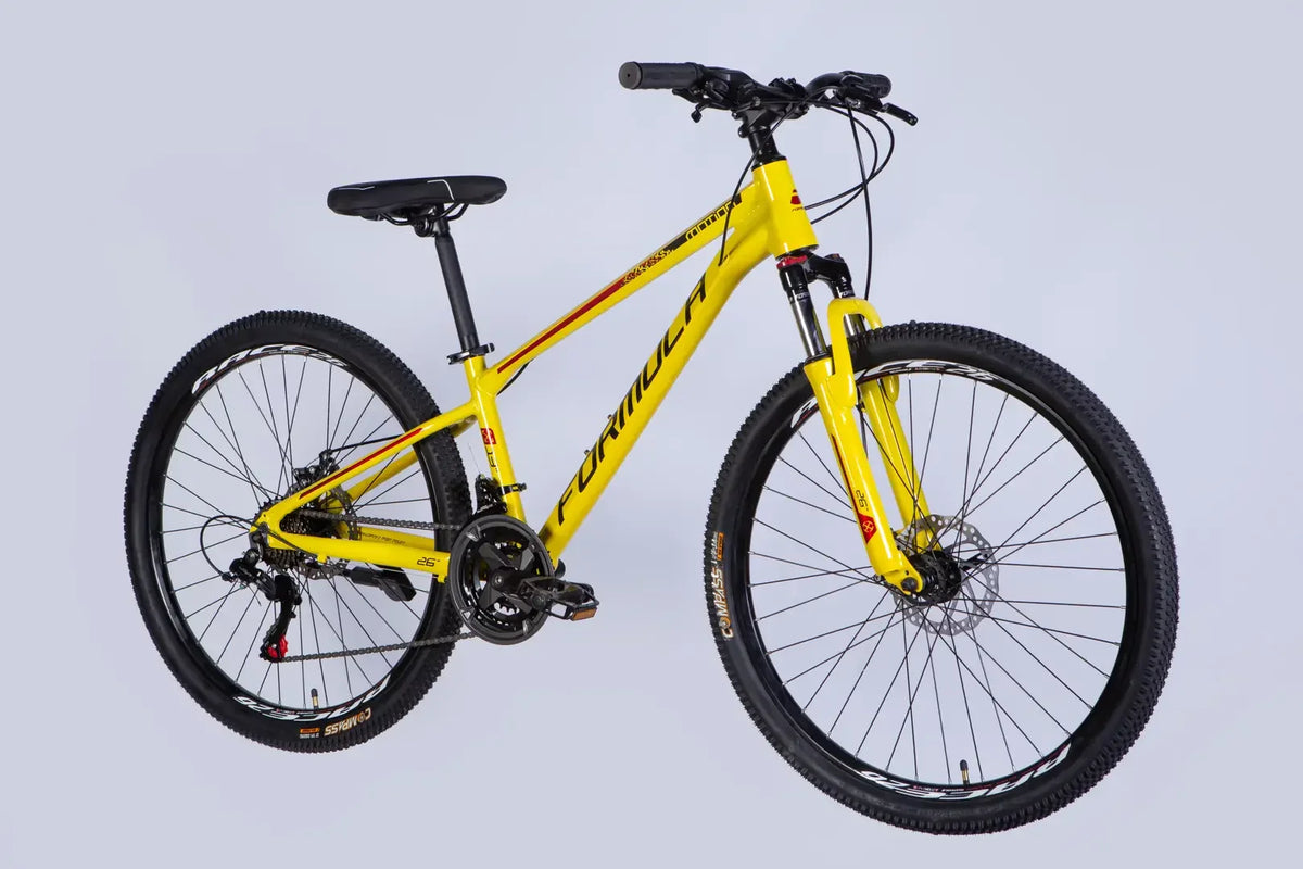 Велосипед AL 26" Formula MOTION DD FR рама-13" жовтий з чорним 2026