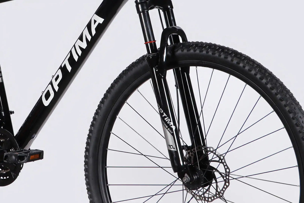 Велосипед AL 29" Optima . DD FR рама-21" чорний з зеленим 2026 (в мішку)