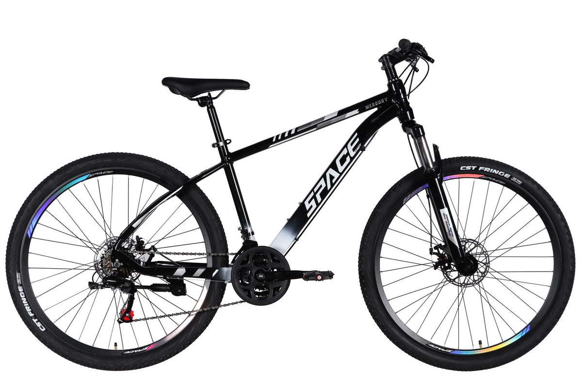 Велосипед AL 27.5" SPACE MERCURY DD FR рама-17" чорно-білий 2026