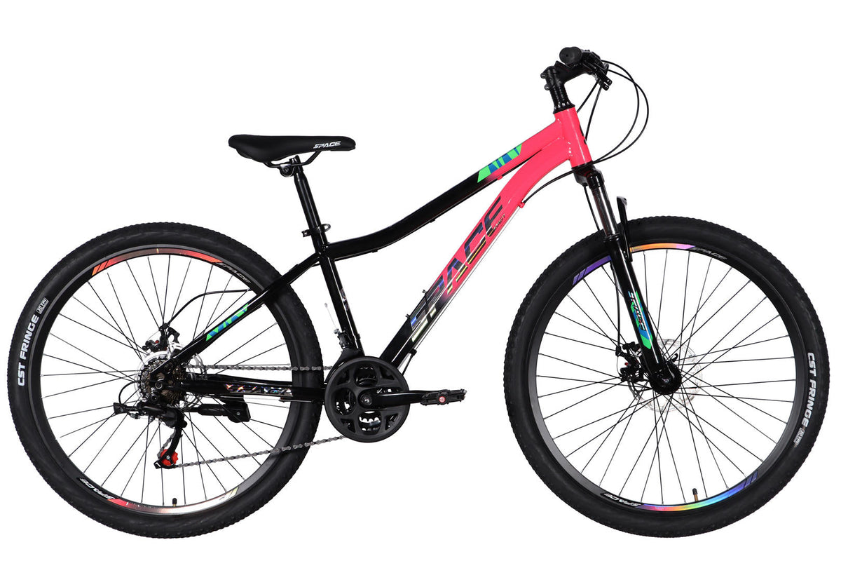 Велосипед ST 27.5" SPACE AURORA DD FR рама-15" рожево-чорний 2026